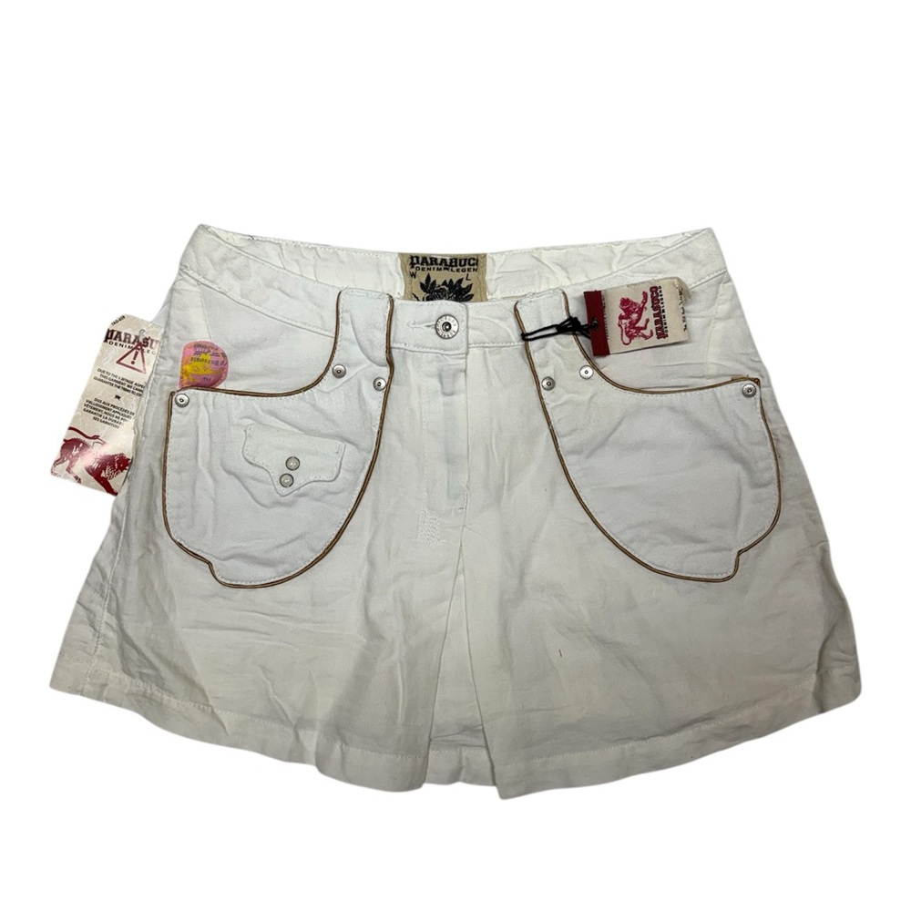 NWT Vintage Parasuco Linen / Cotton Blend White Skirt size 6, 8, 12